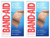 Band-Aid Brand Adhesive Bandages, Extra Large Tough Strips, Waterproof, 10 Count (Pack of 2)