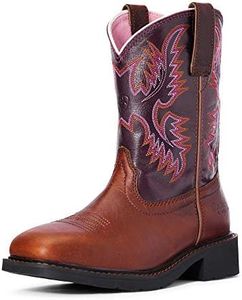 Ariat womens Krista Steel Toe Work Boot, Dark Tan/Fig, 8