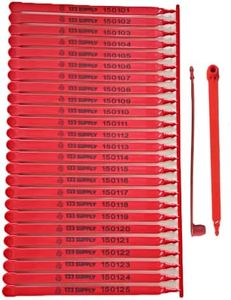 133 SUPPLY - 1000 Red Plastic Truck Seals Red Trailer Seals - Freight Seals Load Seals Shipping Seals Security Seals Truck Seal Plastic Trailer Seal Shipping Container Seals Tamper Seals Security Tag