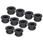 sourcing map 10Pcs Snap Rubber Grommet Plug Mount Dia 13mm ID 10mm Seal Anti-Scratch for Electrical Box Cable Pipe Black