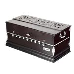 AMRITMUSIC 9-Stopper Standard Harmonium With 42 Keys,Right Coupler-Multiy Below,(Bass-Male) With Padded Bag