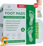 SaluVera Foot Pads with Socks for Relaxation, Improved Sleep & Foot Care, Ginger, Bamboo, Vinegar & Wormwood, Feet Pad for Enhanced Well-Being, Foot Patches for Daily Wellness Rituals (20 Count)