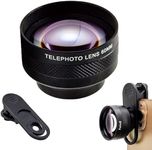 FotoZ 60mm Telephoto Lens with 17mm Thread Phone Lens Clip for iPhone Android Most Smartphones, Compatible with SmallRig iPhone Smartphone Cage Case