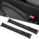 Drop Stop 2PCS Leather Car Seat Gap Filler, Car Seat Gap Stopper Anti-Drop Space Slot Reserved Safety Belt Space, Premium Car Gap Filler Pad Car Accessories for Women and Men(Black) New Camper Bolero