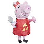 Hasbro Peppa Pig Oink-Along Songs Peppa Singing Plush Doll with Sparkly Red Dress and Bow, Sings 3 Songs Inspired by The TV Series, Ages 3 and up, F2187