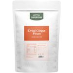 Everyday Superfood Dried Ginger Pieces 400g, No Added Sugar-Coating Not Crystallised Ginger Chunks, Sweet Hot and Spicy Ginger Root