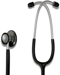 HCS Black Stethoscope, Classic Lightweight - Medical, Dual Head Stethoscopes for Nurses, Nursing School, Student Essentials, Work, Home - 22 inch Tubing