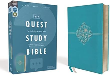 NIV, Quest Study Bible, Leathersoft, Teal, Comfort Print: The Only Q and A Study Bible