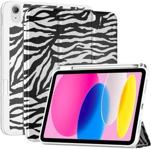 ProCase for iPad A16 11th/10th Generation Case with Pencil Holder -ZebraPat