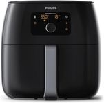 Philips Premium Airfryer XXL, Fat Removal Technology, 3lb/7qt, Rapid Air Technology, Digital Display, Keep Warm Mode, 5 Cooking Presets, NutriU App, Family Sized, Black (HD9650/96)