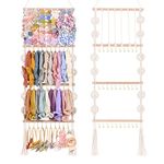 VISATOR Headband Holder Bows Organizer For Girls Hair Bows Holder Baby Headband Hair Accessories Organizer For Baby Girls Bow Hanger Storage For Girls Hair Bows Rack For Toddler Girls Room Wall Decor