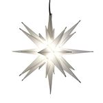 Elf Logic - 12" LED Moravian Star Tree Topper - Bright White Lighted Christmas Tree Star Topper- Use as a Moravian Star Light, Tree Topper, or an Outdoor Christmas Decoration. (White LED, 12 Inch)