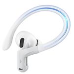 Gcioii Memory Titanium Alloy Ear Hooks for AirPods Pro 2, AirPods Pro, AirPods 4 & 3 [Added Anti-Lost Lanyard], Anti-Slip Sports Accessories Ear Hooks, Comfortable Fit (White)