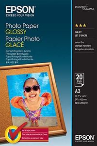 Epson Photo Paper Glossy A3-20 Sheets (200 GSM), C13S042536