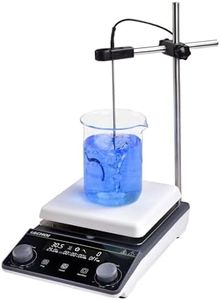 Magnetic Stirrer Hot Plate 300℃ 5000ml LCD Digital Hot Plate Stirrer 5.9×5.9 Inch Magnetic Stir Plate with Timer 100-1600RPM 110V Magnetic Hotplate Stirrer Mixer,Temp Probe Sensor Included