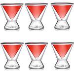 GOCART WITH G LOGO Heavy Base Non Lead Barware Whiskey Rock Glass Set (Rock Glass Double Wall(Pack of 6))