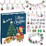 iZoeL Bracelet Advent Calendar 2024 Girls, Jewellery Advent Calendar with 2 Bracelet 5 Necklace Bracelet Making Kit 24 Countdown to Christmas Holiday, Xmas Surprise Gift for Kids Teens