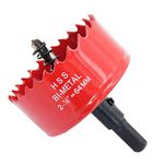 Hole Saw with Drill Adapter LAIWEI 64 mm Hole Cutter for Cutting Wood, Aluminium Profiles, Plastic, Wood, Plasterboard etc.Drill Hole Diameter(2-1/2")