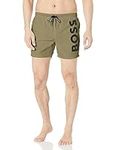 BOSS Men's Octopus Swim Trunk, Dark Fern Green, Medium