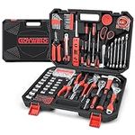 GoYwato 287PCs Home Tool Kit - Portable Repair Outils Complete General Household Hand Tool Kit - Mechanic's Tool Set for Men & Homeowner & Handyman with Ratchet & Socket Set & Tool Box Storage Case