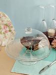 Incrizma Imported Footed Service Glass Cake Plate with Dome/Cake Stand/Punch Bowl (Glass Cake Stand with Dome)