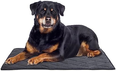MABOZOO Durable Chew Proof Dog Bed, Tough Indestructible Crate Mat for Aggressive Chewers, Washable XL Pet Bed for Large Dogs, Waterproof Kennel Mat, Black 28x41in