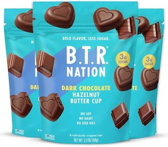 B.T.R. Nation - Dark Chocolate Hazelnut Butter Cups - Superfood Candy Date Sweetened 0g Refined Sugar Vegan Dairy Soy Free - 3 Pack