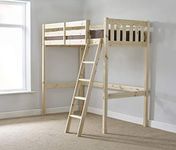 Loft Bunk Bed - 3ft single wooden high sleeper bunkbed - Ladder can go left or right - CAN BE USED BY ADULTS