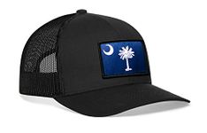 HAKA State Flag Series Trucker Hat for Men & Women, Adjustable Baseball Hat, Golf Hat Snapback, Black, One Size