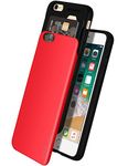 iPhone 6 Plus Case, GOOSPERY [Sliding Card Holder] Protective Dual Layer Bumper [TPU+PC] Cover with Card Slot Wallet for Apple iPhone 6 Plus (Red) IP6P-SKY-RED