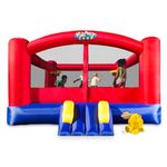 Blast Zone Double Play - Inflatable Dual Hoops Bounce House with Blower - Premium Quality - Holds 7 Kids - Safe and Clean