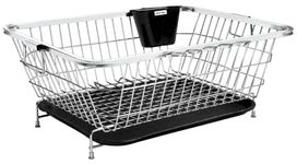 Plantex Stainless Steel Dish Drainer Basket For Kitchen Utensils/Dish Drying Rack With Drainer/Plate Stand/Bartan Basket (Size-56 x 43 x 22 cm)