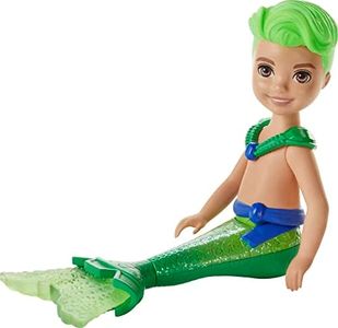 Barbie Dreamtopia Chelsea Merboy Doll, 6.5-inch, Green