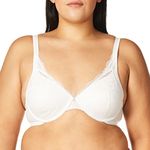 Playtex Secrets Women's Feel Gorgeous Underwire Bra, White Embroidery,40B