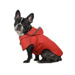 Small Dog Raincoat,Waterproof Puppy Raincoat,Reflective Dog Rain Jacket with Hoodie,Soft Lightweight,Adjustable Rain Jacket with Leash Hole,Dog Raincoat for Small Dog(Puppies,Red)