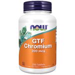 Now Foods, GTF Chromium (Chromium) 200mcg, 250 Vegan Tablets, Lab-Tested, Soy Free, Gluten Free, Vegetarian, Non-GMO