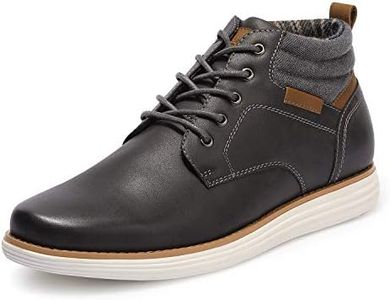 Bruno Marc Men's Mid Top Chukka Sneaker Lace Up Dress Boot Business Casual Shoes Dark Grey Size 6.5 M US Grand-high