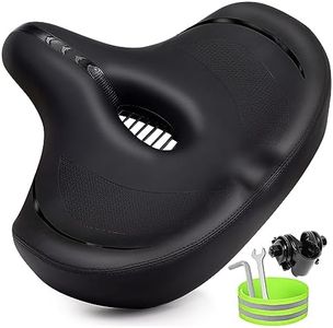 CDYWD Extra larga Sella Bici Comoda Uomo e Donna, Imbottitura Morbido, Con Schienale, Antiprostata, Traspirante, Ergonomica Sedile Bici, Sellino Bici per Biciclette da MTB, City Bike, Ebike, Cyclette