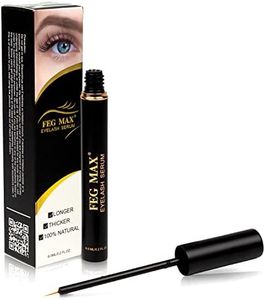 FEG Max Eyelash Serum | For Lash and Brow | Fast Effective Growth Creates Longer & Darker Eyelashes | Natural Eyelash Serum to Grow Lashes | 6 mL
