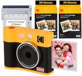 KODAK Mini Shot 3 ERA 4PASS 2-in-1 Instant Camera and Photo Printer (Yellow, Camera + Initial 8 Sheets + 60 Sheets)