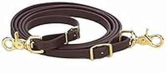 Western Rawhide Signature Biothane Roping Horse Reins, Brown, 5/8" x 7'