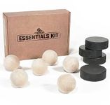 Hockey Revolution Essentials Kit - Wooden Swedish Stickhandling Balls with Hockey Pucks and Strong plastic Puck - Training Equipment - Floor Dribbling Skills, Dekes & Ball Handling Drills