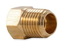 Camco 59953 Propane Fitting-1/4 Male NPT x 1/4" Female Inverted Flare, 1/4 Inch