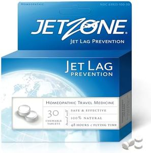 JetZone Jet Lag Prevention - Natural Homeopathic OTC Travel and Jet Lag Remedy - 30 Chewable Tablets - Jet Lag Remedy - 48 Hours Flying Time - Pleasant Taste - All Natural - Effective - Easy To Use