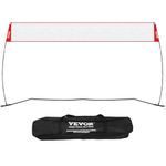 VEVOR Freestanding Volleyball Training Net for Indoor or Outdoor Use, Adjustable Height Portable Net System with Carrying Bag, Professional Volleyball Practice Trainer for Hitting or Serving Drills