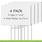 Blank Yard Signs with Stakes, Remia
