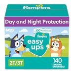 Pampers Easy Ups Training Pants Pull On Disposable Diapers for Boys, Size 4 (2T-3T), 140 Count, ONE MONTH SUPPLY