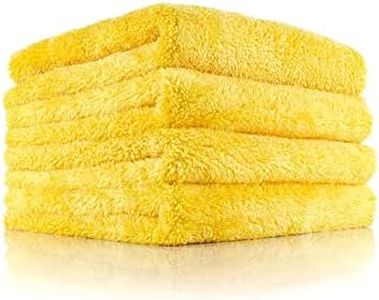 The Rag Company - Eagle Edgeless 500 - Professional Korean 70/30 Blend, Super Plush Microfiber Detailing Towels, Circular Knit Weave, 500gsm, 16in x 16in, Gold (4-Pack)