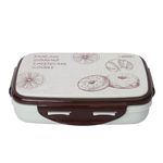 JAYPEE Ecosteel Sr Pista Brown 650 ml Stainless Steel Insulated Lunch Box for School Snacks Box Office|Spoon| Airtight | Leakproof Tiffin Box for Kids | Food Grade | BPA Free