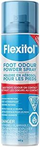 Flexitol Foot Odour Powder Spray | Triple Action Formula - Neutralizes Odour, Absorbs Sweat & Cools | 12 Hour Protection |143g